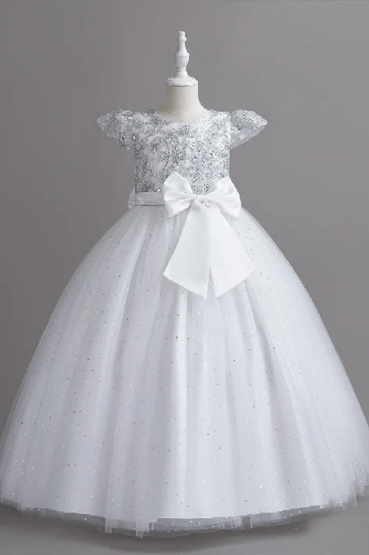 Ball Gown Floor Length Tulle Lace Flower Girl Dress 684775818852 Tulle Lace Gown