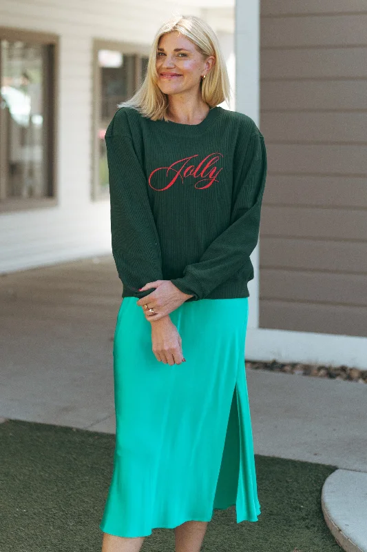 JOLLY RIBBED SWEATSHIRT Pleated Shirt Gown