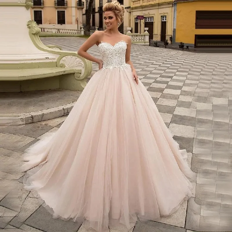 Sweetheart Romantic Bridal Gown Glamorous Wedding Dress