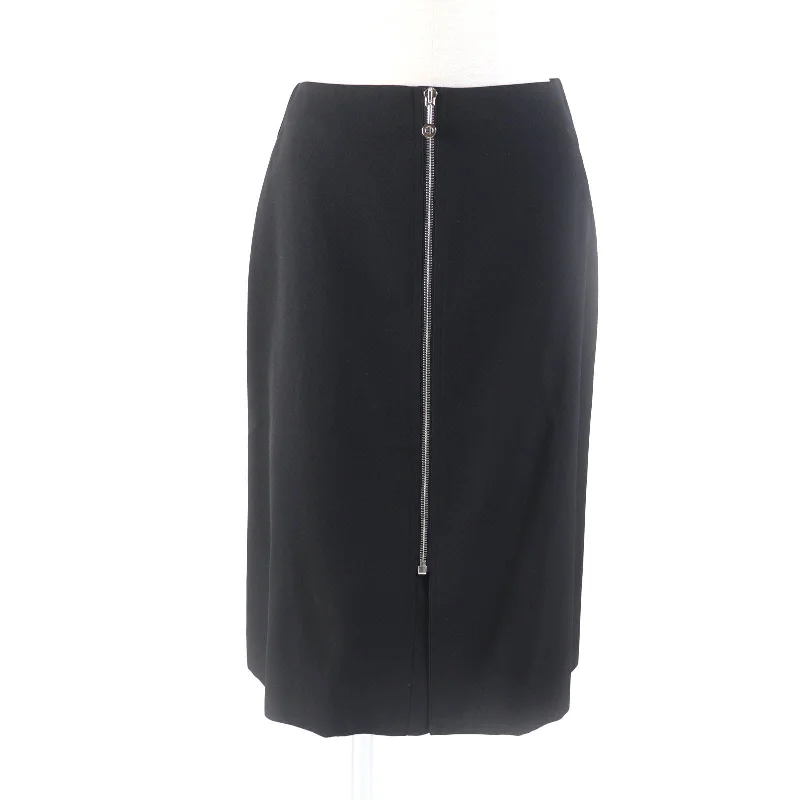 Hermes Wool Rayon Zip-up Knee-length Skirt Soft fabric unclassified skirts