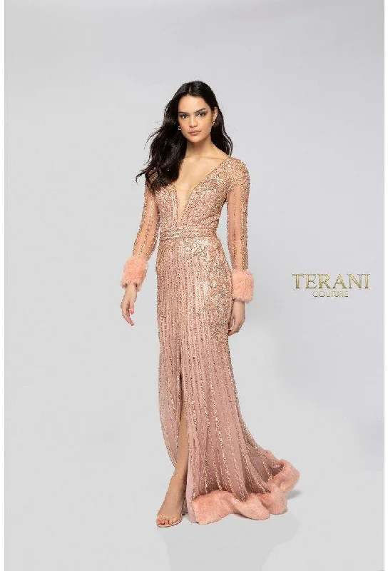 Terani Couture 1911GL9499 Long Formal Prom Dress Flowy maxi dresses