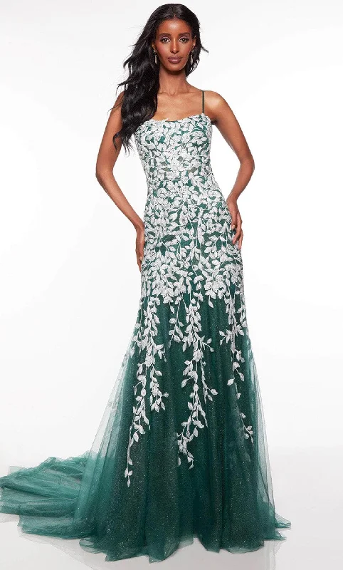 Alyce Paris 61418 - Scoop Foliage Appliqued Prom Gown Hot new arrivals in party dresses