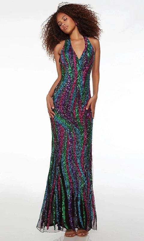 Alyce Paris 61584 - Sequin Halter Evening Dress Best party dresses for hourglass body shape