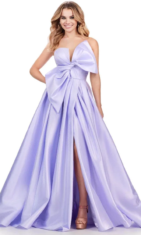 Ashley Lauren 11609 - V-Neck Oversized Bow Prom Ballgown Maternity party dresses