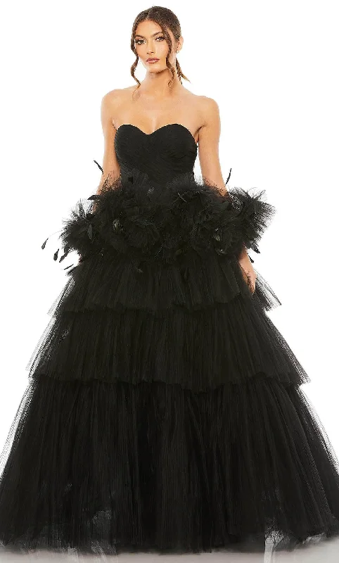 Mac Duggal 20572 - Strapless Ruffled Trim Ballgown Sexy little black party dresses