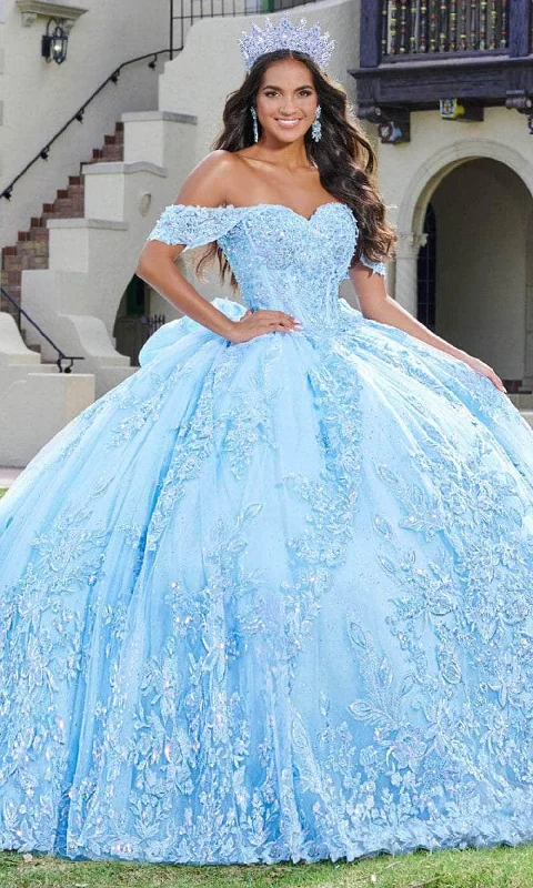 Quinceanera Collection 26072 - Floral Lace Sweetheart Ballgown Graduation party dresses