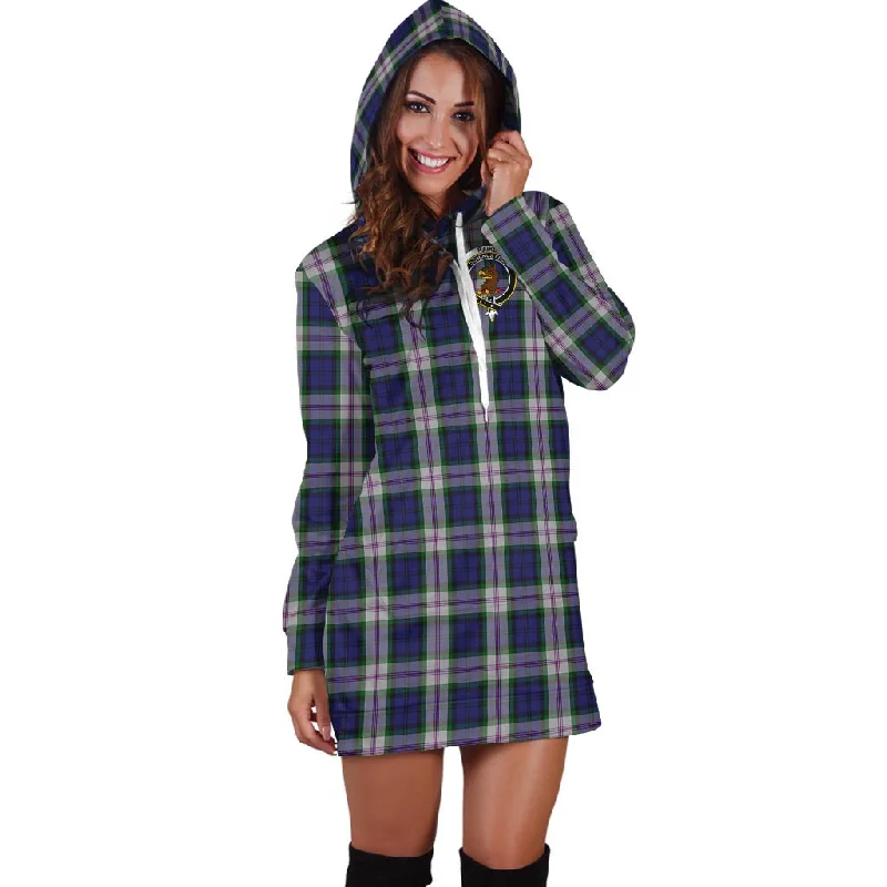 Baird Dress Tartan Hoodie Dress with Family Crest Vintage unclassified dresses