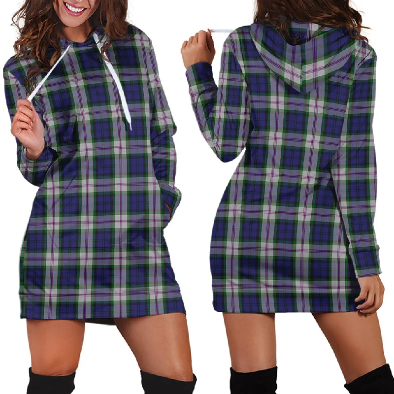 Baird Dress Tartan Hoodie Dress Backless unclassified dresses