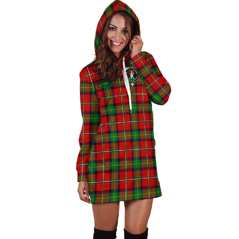 Boyd Tartan Hoodie Dress with Family Crest Preppy unclassified dresses