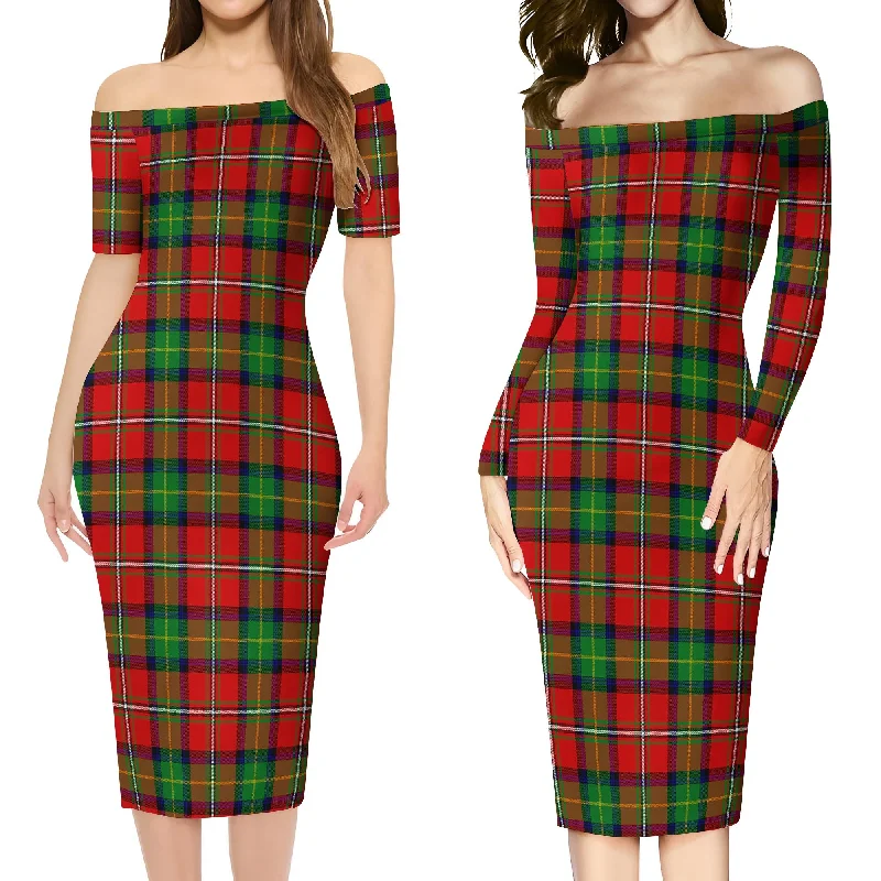 Boyd Tartan Off Shoulder Lady Dress Cotton unclassified dresses