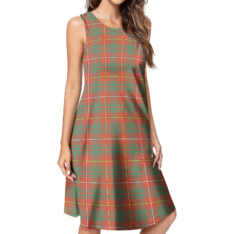 Bruce Ancient Tartan Womens Casual Dresses Tiered unclassified dresses