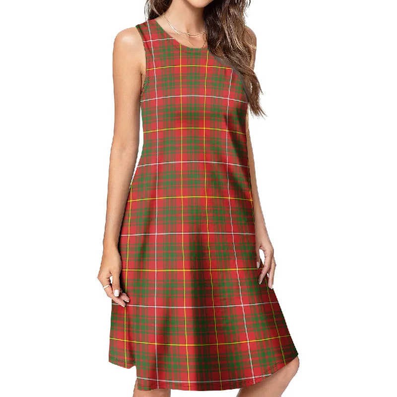 Bruce County Canada Tartan Womens Casual Dresses Mesh unclassified dresses