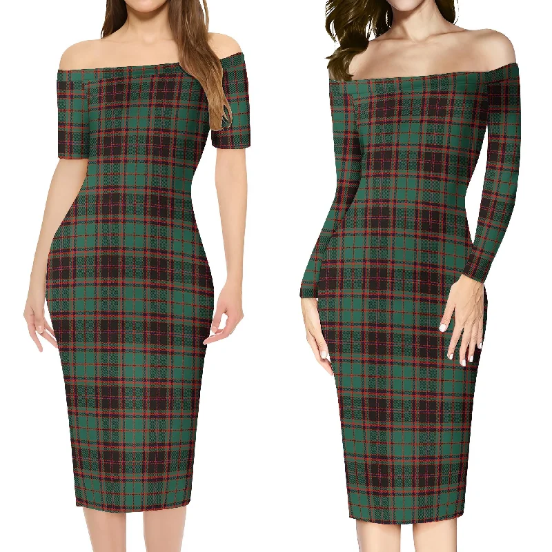 Buchan Ancient Tartan Off Shoulder Lady Dress Luxury unclassified dresses