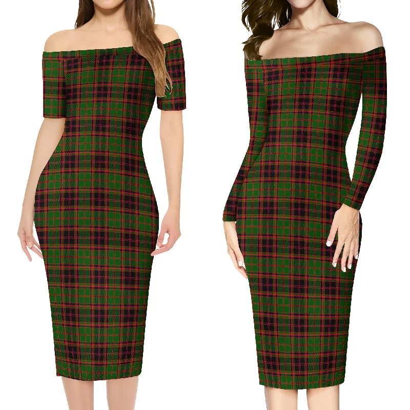 Buchan Tartan Off Shoulder Lady Dress Elegant unclassified dresses