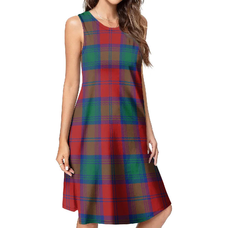 Byres (Byses) Tartan Womens Casual Dresses Backless unclassified dresses