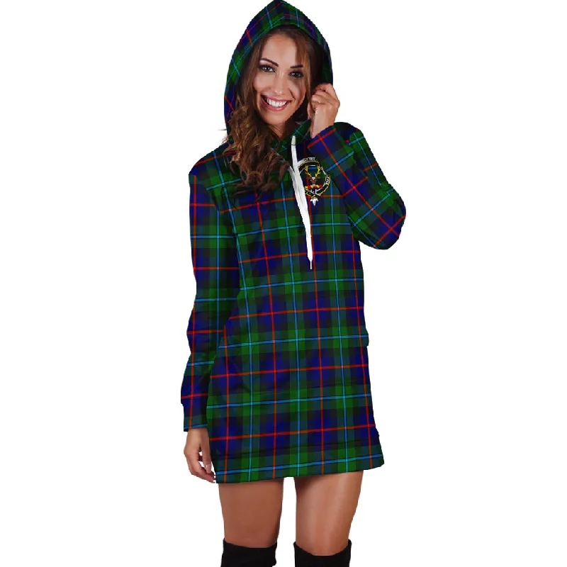 Calder Tartan Hoodie Dress with Family Crest Everyday wear unclassified dresses