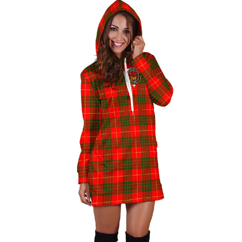 Cameron Modern Tartan Hoodie Dress with Family Crest Halter unclassified dresses