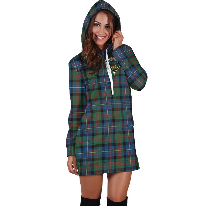 Cameron of Erracht Ancient Tartan Hoodie Dress with Family Crest Trendy new unclassified dresses