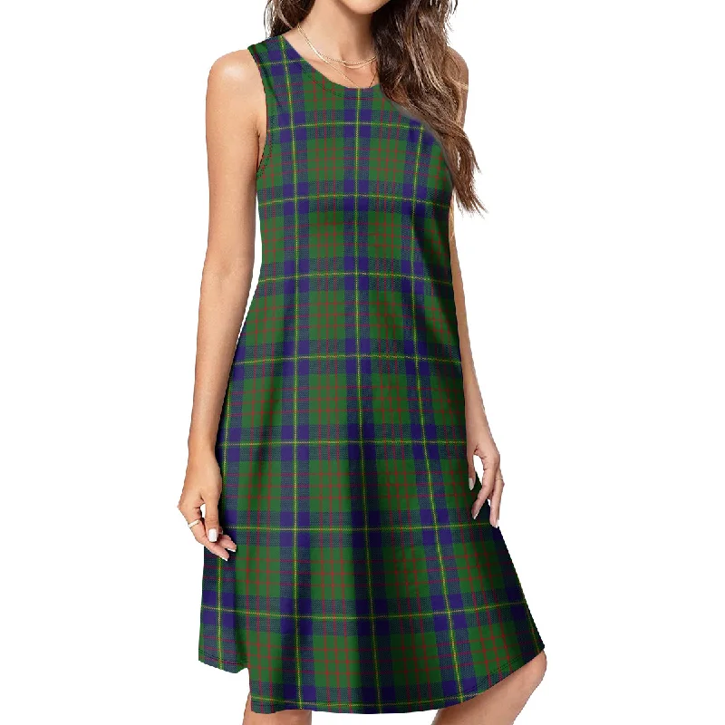 Cameron of Lochiel Hunting Tartan Womens Casual Dresses Mesh unclassified dresses