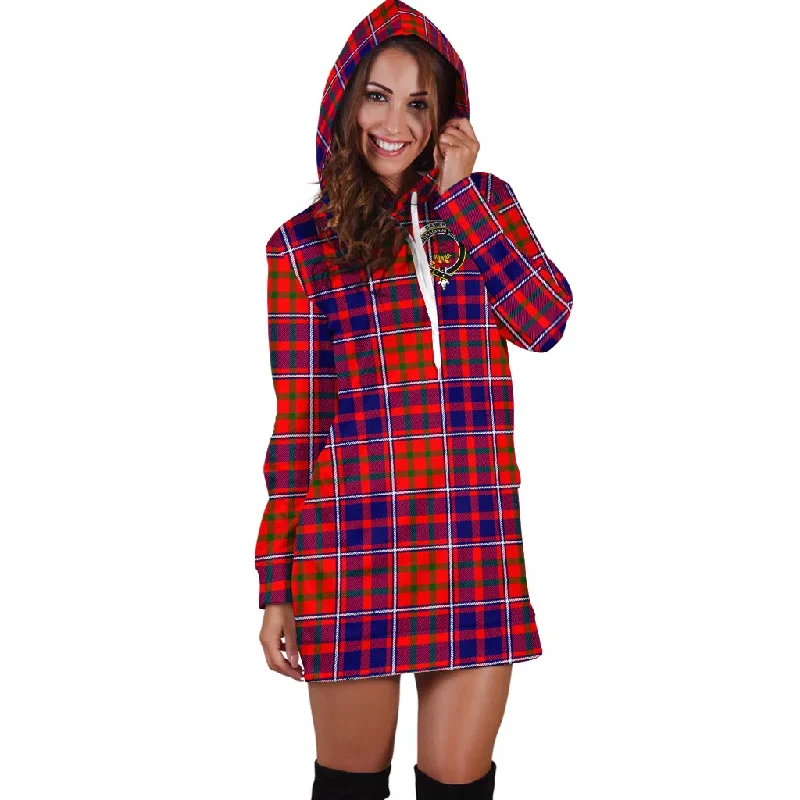 Cameron of Lochiel Modern Tartan Hoodie Dress with Family Crest Office unclassified dresses