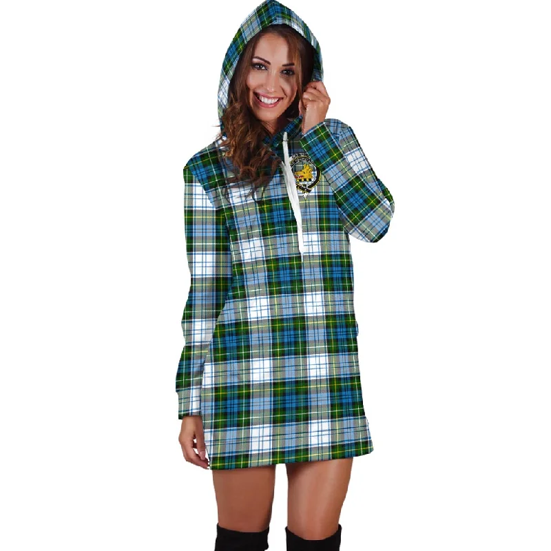 Campbell Dress Tartan Hoodie Dress with Family Crest Designer unclassified dresses