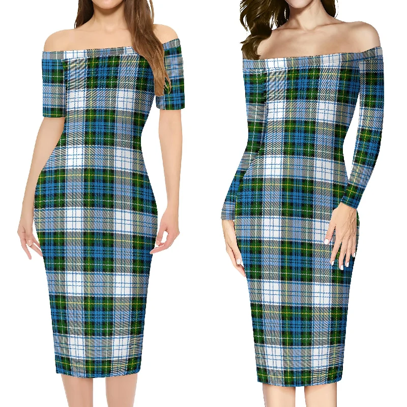 Campbell Dress Tartan Off Shoulder Lady Dress Ruffled unclassified dresses