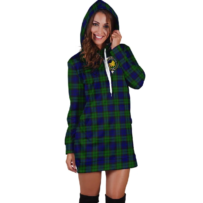 Campbell Tartan Hoodie Dress with Family Crest Color block unclassified dresses