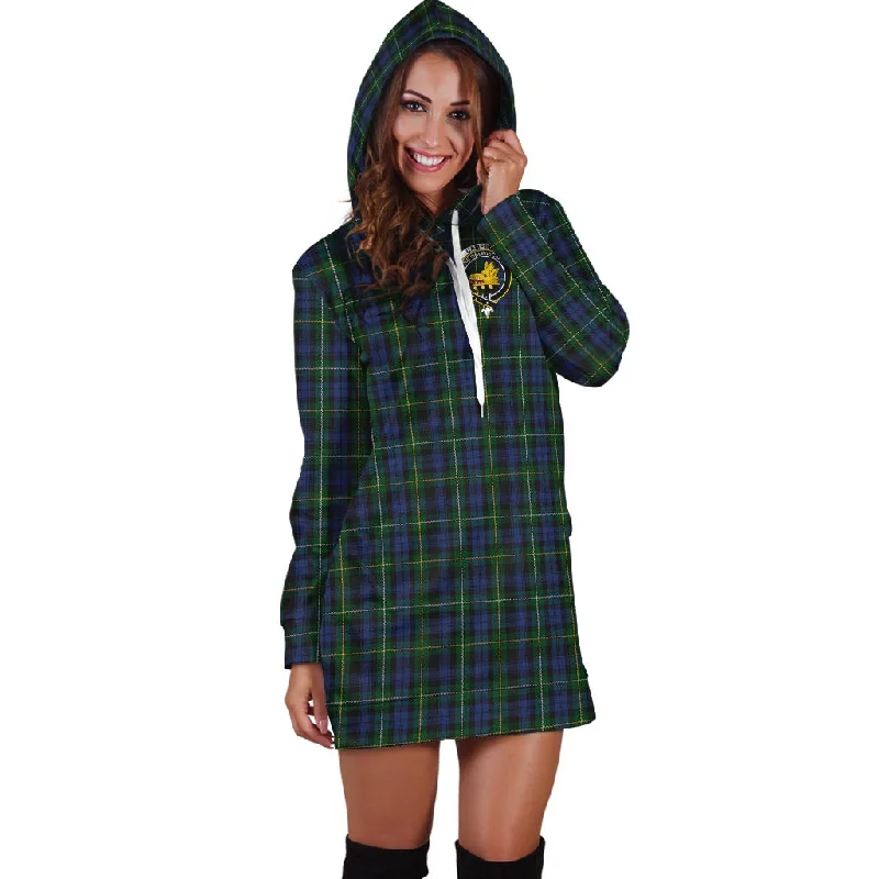 Campbell of Argyll #01 Tartan Hoodie Dress with Family Crest Vacation unclassified dresses