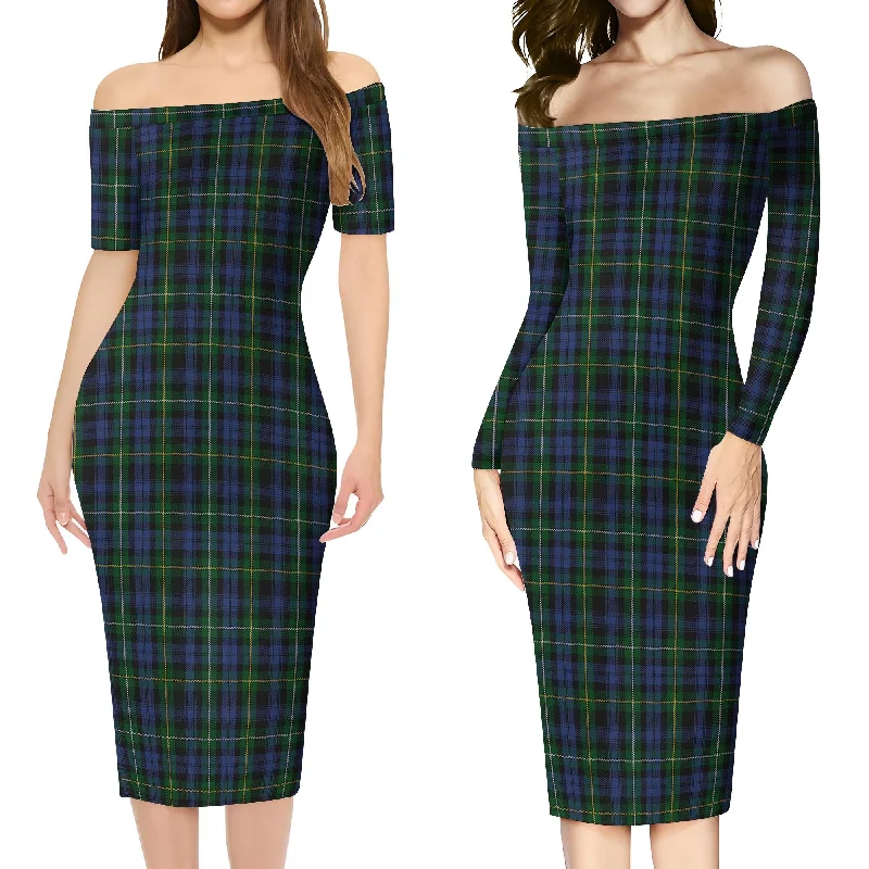 Campbell of Argyll #01 Tartan Off Shoulder Lady Dress Fashionable unclassified dresses