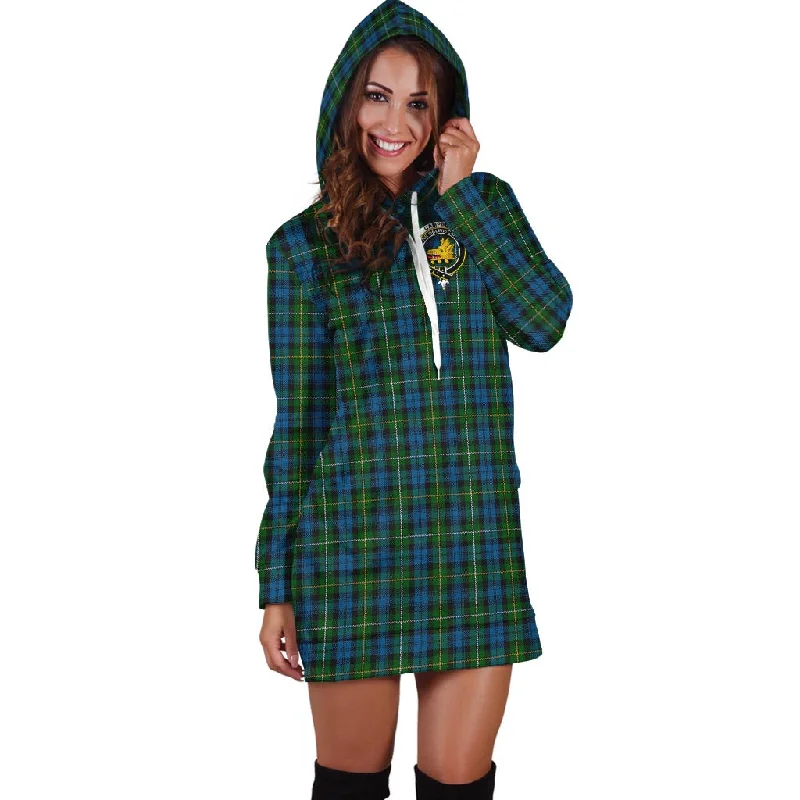 Campbell of Argyll #02 Tartan Hoodie Dress with Family Crest Neutral tone unclassified dresses