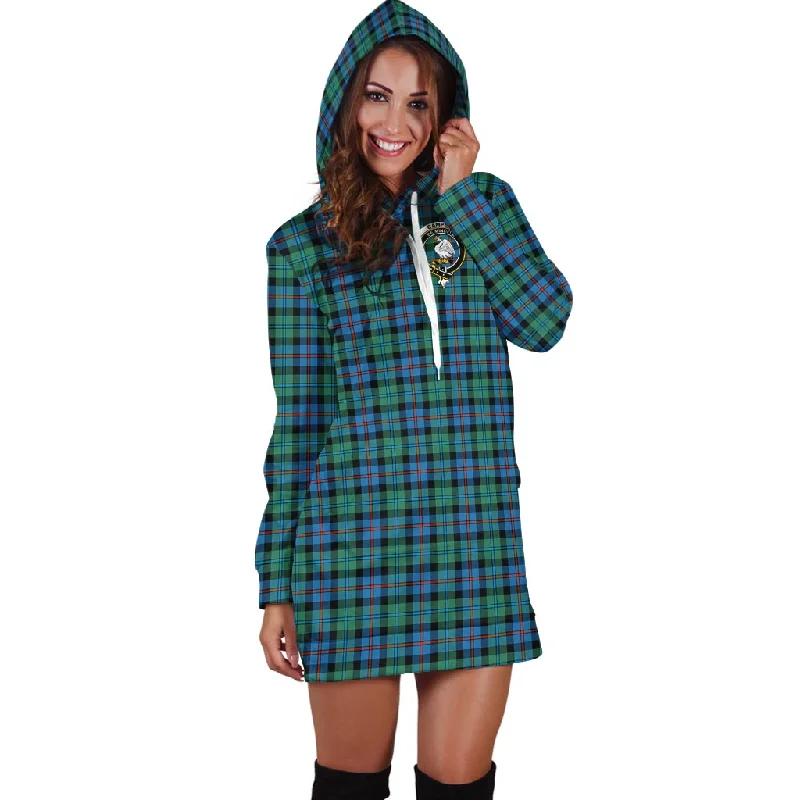 Campbell of Cawdor Ancient Tartan Hoodie Dress with Family Crest Lounge unclassified dresses