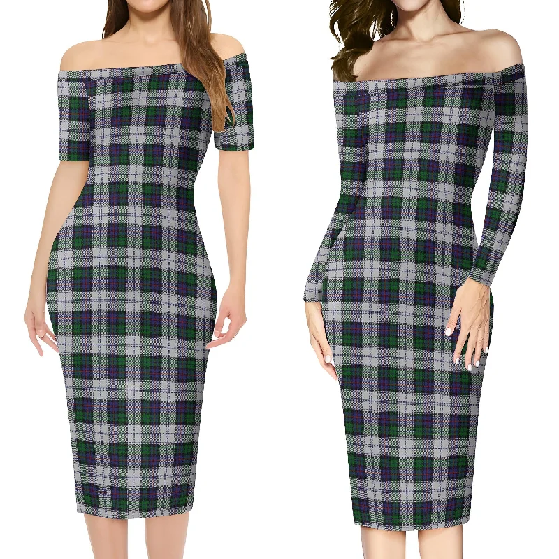 Campbell of Cawdor Dress Tartan Off Shoulder Lady Dress Velvet unclassified dresses