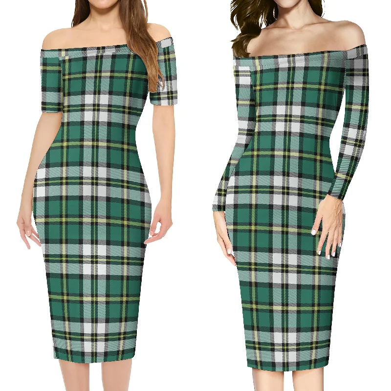 Cape Breton Island Canada Tartan Off Shoulder Lady Dress Flowy unclassified dresses