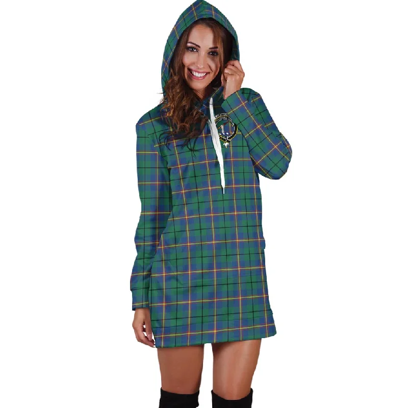 Carmichael Ancient Tartan Hoodie Dress with Family Crest Pastel unclassified dresses