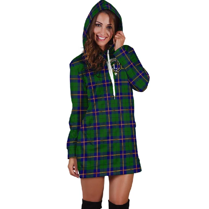 Carmichael Modern Tartan Hoodie Dress with Family Crest Casual unclassified dresses