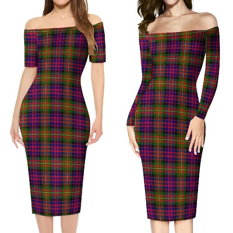 Carnegie Modern Tartan Off Shoulder Lady Dress Anniversary unclassified dresses