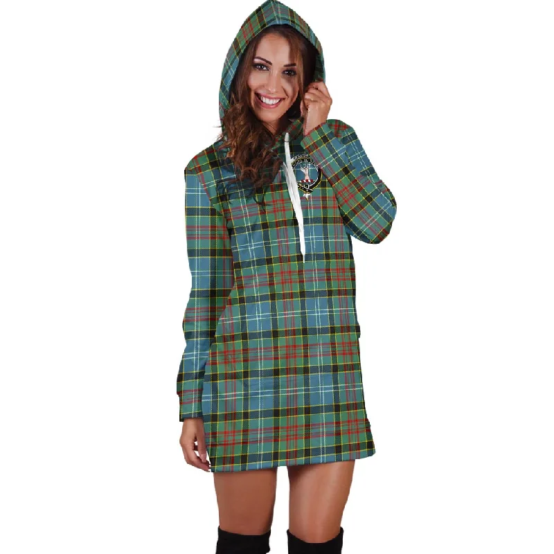 Cathcart Tartan Hoodie Dress with Family Crest Velvet unclassified dresses