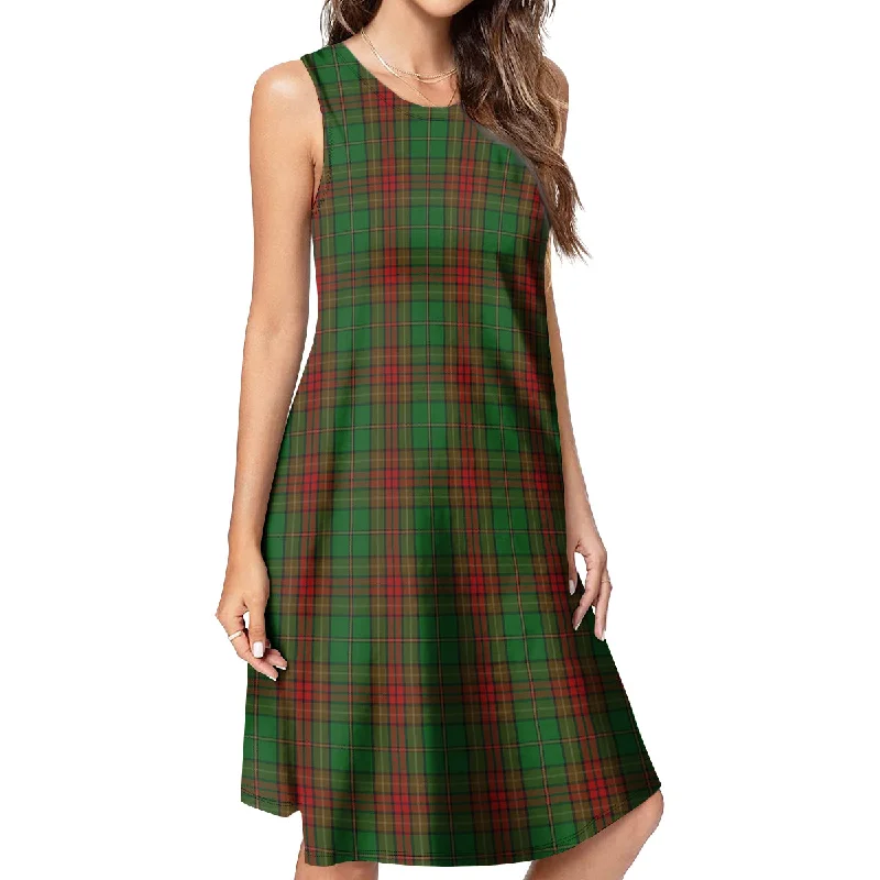 Cavan County Ireland Tartan Womens Casual Dresses Spring unclassified dresses