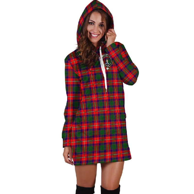 Charteris Tartan Hoodie Dress with Family Crest Long sleeve unclassified dresses