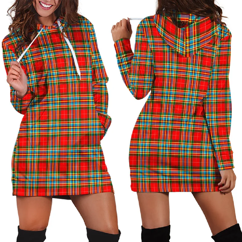 Chattan Tartan Hoodie Dress Preppy unclassified dresses