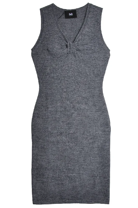 Dolce & Gabbana GREY Knit Dress Dark color unclassified dresses