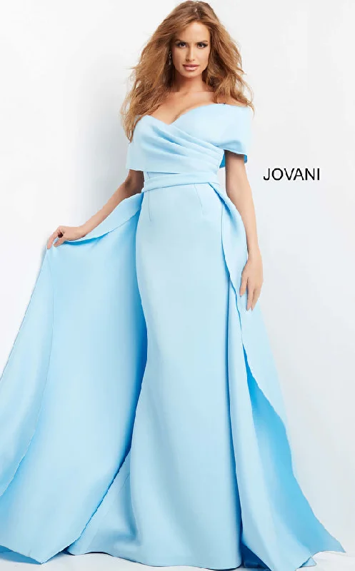 Draped Off Shoulder Mermaid Dress By Jovani -07443 Party unclassified dresses