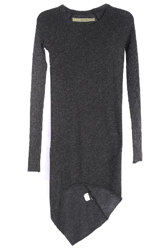 ENZA COSTA CASHMERE Twist Grey Tunic Dress Bold pattern unclassified dresses