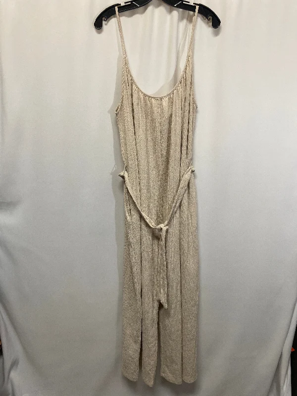 Jumpsuit By H&m In Beige, Size: Xl Designer unclassified dresses