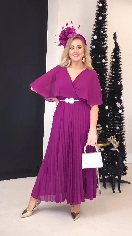 Mabel Cape Dress- Plum Plus size unclassified dresses