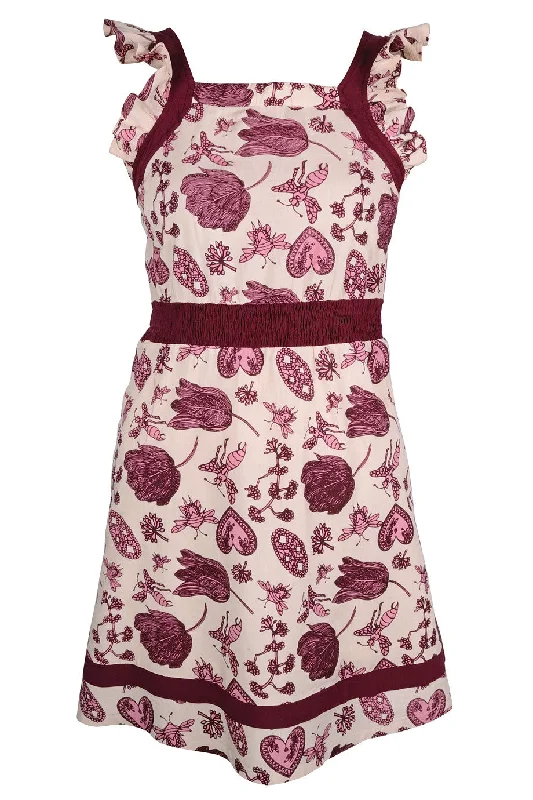 KELANG Bordeaux Dress Bold pattern unclassified dresses