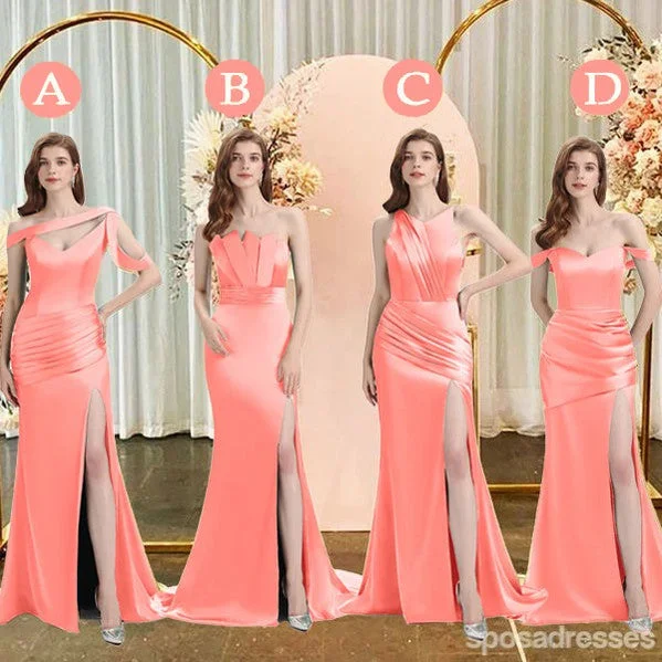 Mismatched Coral Mermaid Cheap Bridesmaid Dresses Online, WG1082 Fall unclassified dresses