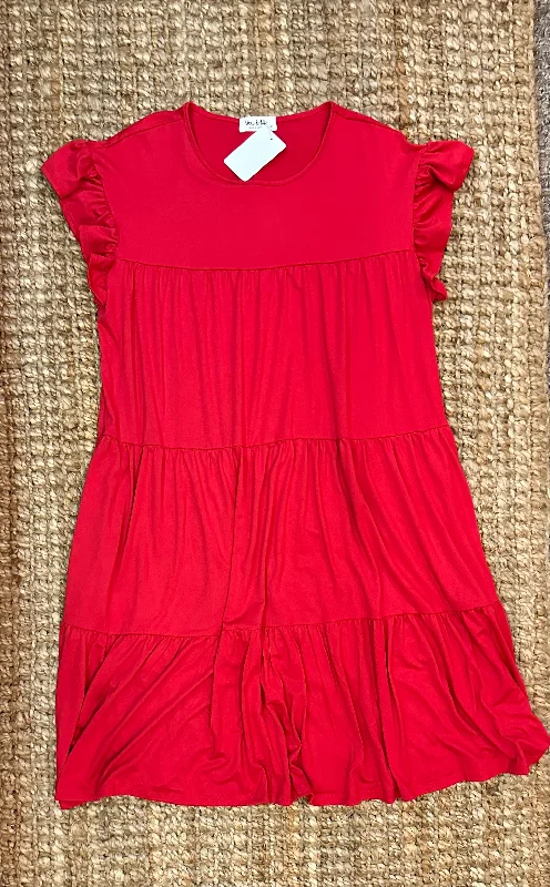 Red Tee Material Dress Lightweight unclassified dresses