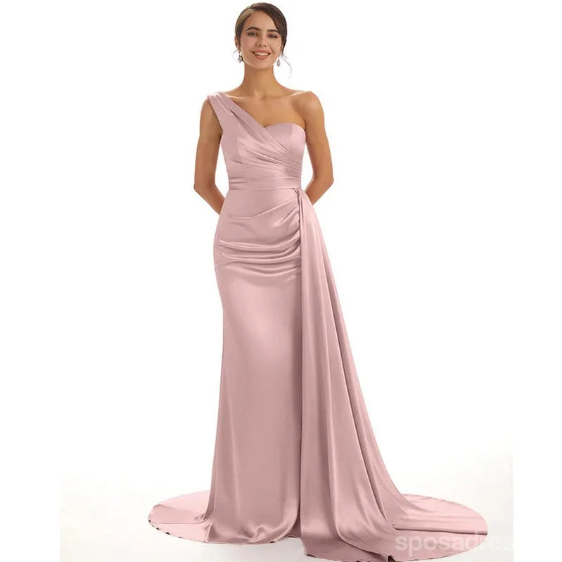 Sexy Mermaid One Shoulder Vintage Mauve Cheap Bridesmaid Dresses Gown Online,WG1130 Sleeveless unclassified dresses