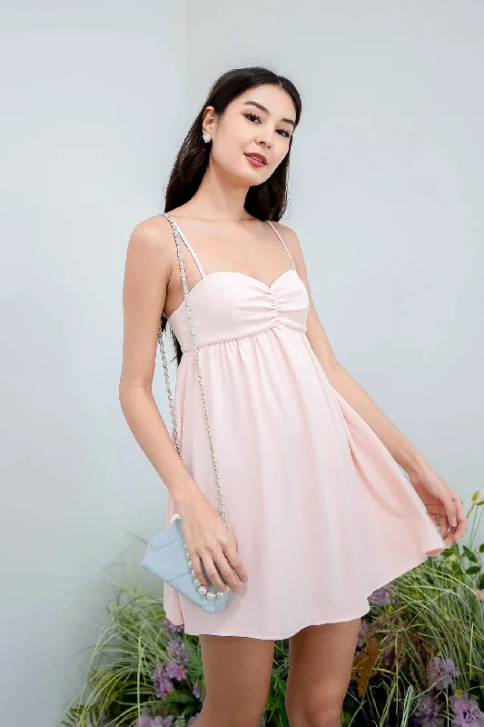 VIVA SWEETHEART ROMPER DRESS IN SOFT PINK Short unclassified dresses